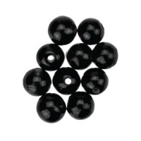 BEAD DAMIKI GLASS BLACK 10PP 8MM BEAD DAMIKI GLASS BLACK 10PP 8MM